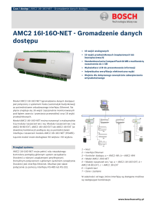 AMC2 16I-16O-NET - Gromadzenie danych dostępu
