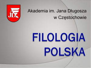Filologia polska - Instytut Filologii Polskiej