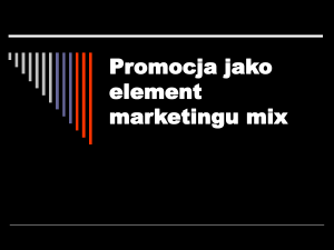 Promocja jako element marketingu