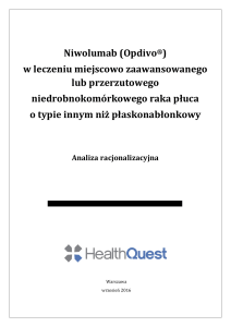 Niwolumab (Opdivo®) w leczeniu miejscowo zaawansowanego lub