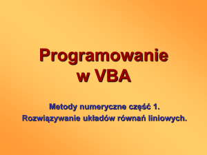 Programowanie w VBA