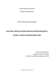 Marta Jadwiga Pietrusińska POSTAWY