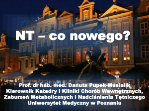 prof. Danuta Pupek-Musialik Nadciśnienie tętnicze