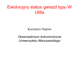 Status ewolucyjny gwiazd typu W UMa