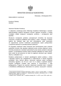 List Ministra Edukacji Narodowej - Kuratorium Oświaty we Wrocławiu