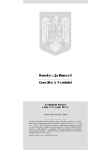 Konstytucja Rumunii Constituţia României
