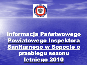 Informacja Państwowego Powiatowego Inspektora Sanitarnego w