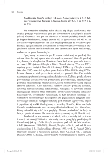 308 Encyklopedia filozofii polskiej, red. nacz. a. Maryniarczyk, t. 1–2