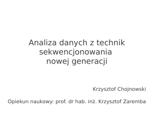 Analiza danych z technik sekwencjonowania nowej generacji