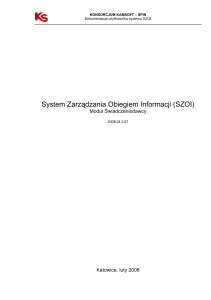 System Zarządzania Obiegiem Informacji (SZOI)