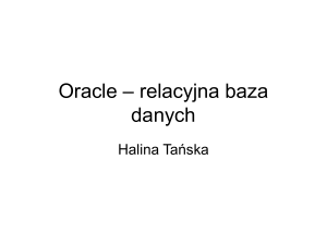 Oracle relacyjna baza danych