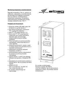 Monitoring temperatury transformatorów - SGB