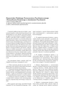 Stanowisko Polskiego Towarzystwa Psychiatrycznego i Konsultanta