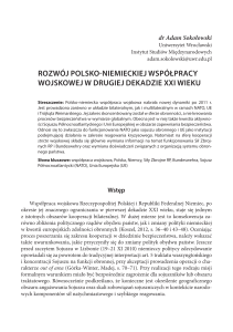 Rozwój polsko-niemieckiej współpracy wojskowej w drugiej