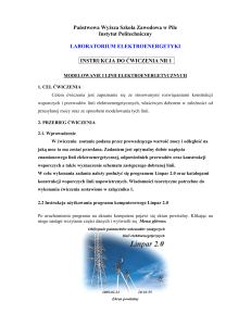 Modelowanie i linii elektroenergetycznych