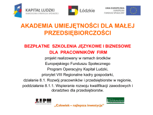 prezentacja projektu - Łódzka Izba Przemysłowo