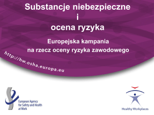 PPT Substancje niebezpieczne i ocena ryzyka - EU-OSHA