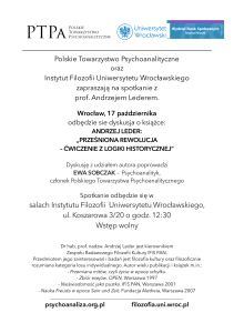 A. Leder Wrocław - Polskie Towarzystwo Psychoanalityczne