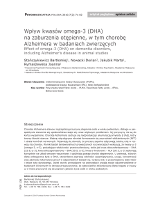 Wpływ kwasów omega-3 (DHA) - Fundacja Ochrony Zdrowia