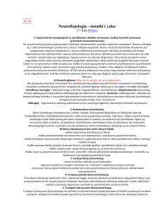 Neurofizjologia - notatki ( ) - NEURO - agawachow