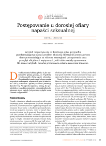 Postępowanie u dorosłej ofiary napaści seksualnej