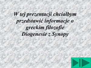 Prezentacja o Diogenesie z Synopy