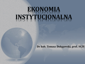 Ekonomia instytucjonalna prof. Do**gowski