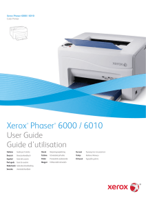 Przewodnik użytkownika drukarki kolorowej Phaser® 6000