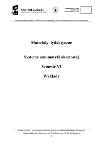 Materiały dydaktyczne Systemy automatyki okrętowej Semestr VI