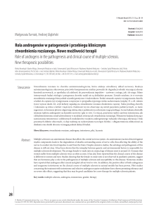 Rola androgenów w patogenezie i przebiegu klinicznym