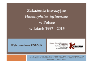 Zakażenia inwazyjne Haemophilus influenzae w Polsce w