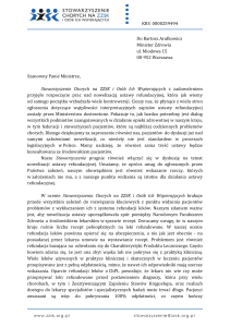 tekst pisma - Stowarzyszenie chorych na ZZSK