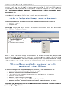 SQL Server Configuration Manager – centrum dowodzenia SQL