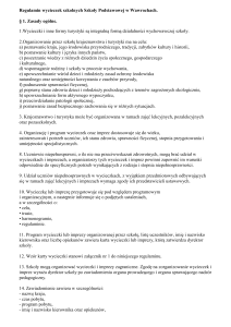 Regulamin wycieczek szkolnych Szkoły Podstawowej w Wawrochach