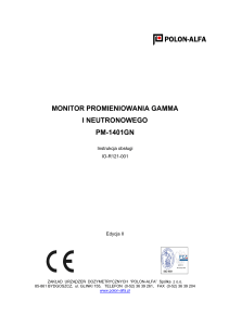 monitor promieniowania gamma i neutronowego pm - Polon-Alfa