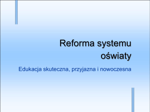 Reforma systemu oświaty