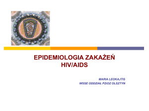 epidemiologia- Świat -2005 Ogółem liczba żyjących z HIV : 40,3 mln