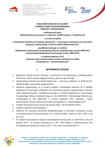 27.05.2015 - regulamin szkoleń dla Lekarzy
