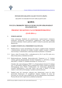 KSWP - Wycena środków trwałych do celów sprawozdań