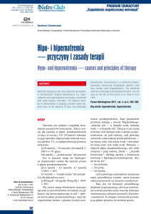 Hipo- i hipernatremia — przyczyny i zasady terapii