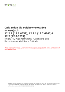 Opis zmian dla Pulpitów enova365 w wersjach: 12.2.2.(12.2.6352