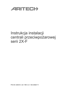 Instrukcja instalacji centrali przeciwpożarowej serii 2X-F