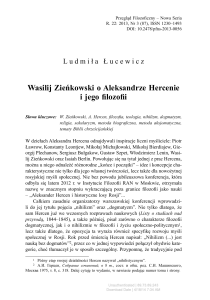 Wasilij Zieńkowski o Aleksandrze Hercenie i jego filozofii