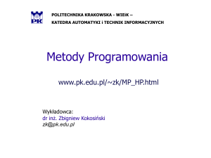 programowanie - Politechnika Krakowska
