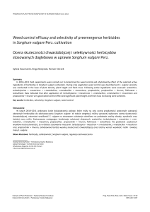 Weed control efficacy and selectivity of preemergence herbicides in