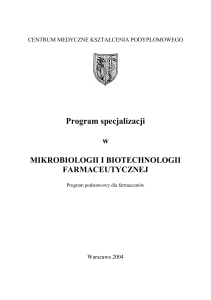 mikrobiologia i biotechnologia farmaceutyczna