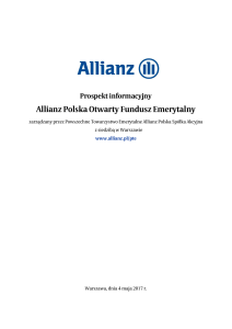 Prospekt informacyjny Allianz Polska OFE