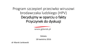 Gdański populacyjny program szczepień przeciwko wirusowi