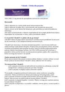Velcade® - Ulotka dla pacjenta