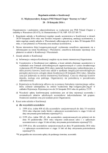 Regulamin – Warunki udziału w kongresie_PL